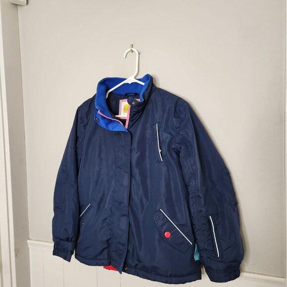 MINI BODEN Navy Rainbow Zip Coat - Picture 6 of 7